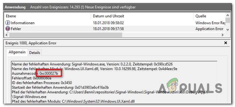 Fix: Windows Store-Absturzausnahmecode 0xc000027b