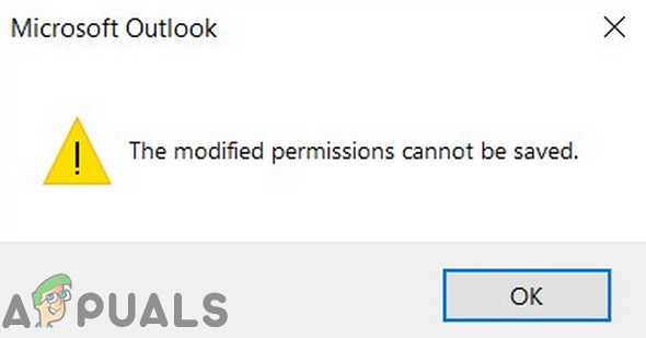 Wie behebe ich die geänderten Berechtigungen, die in Outlook nicht gespeichert werden können?