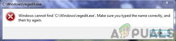 Fix: Windows kann regedit.exe nicht finden