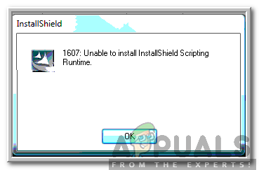 Wie kann der Fehler “1607 InstallShield Scripting Runtime kann nicht installiert werden” unter Windows behoben werden?