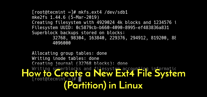 So erstellen Sie ein neues Ext4-Dateisystem (Partition) unter Linux