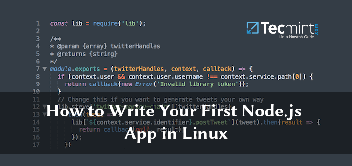 So schreiben Sie Ihre erste Node.js-App unter Linux