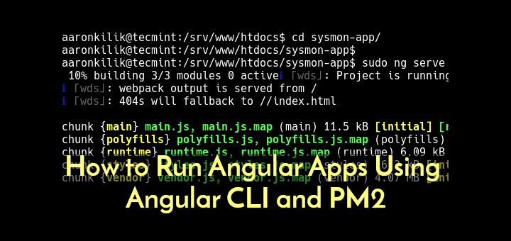 Ausführen von Angular Apps mit Angular CLI und PM2