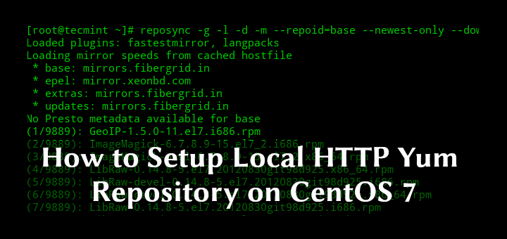 So richten Sie das lokale HTTP Yum Repository unter CentOS 7 ein