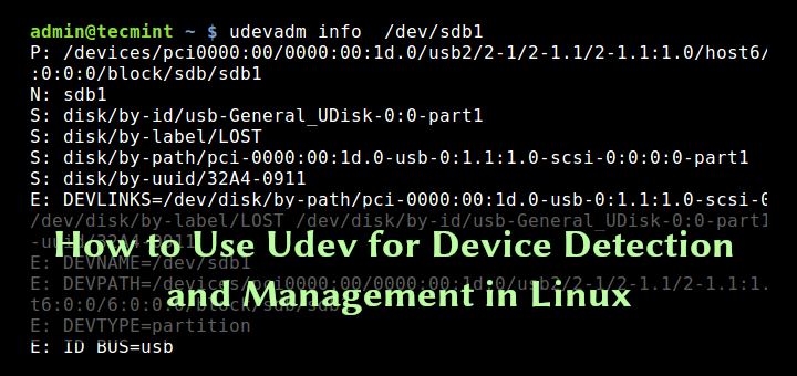 Verwendung von Udev zur Geräteerkennung und -verwaltung unter Linux