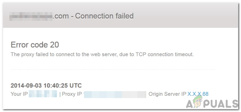 Wie behebt man ‘Fehlercode 20: Der Proxy konnte aufgrund eines TCP-Verbindungszeitlimits keine Verbindung zum WebServer herstellen’ beim Herstellen einer Verbindung zu einem Proxy?