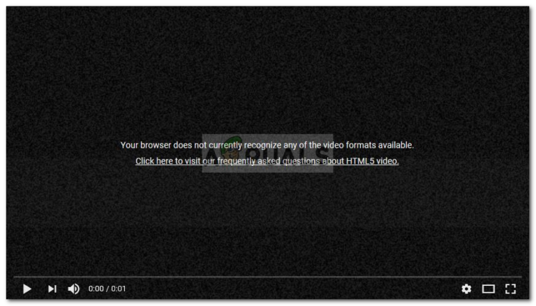 Fix: Ihr Browser erkennt derzeit keines der verfügbaren Videoformate