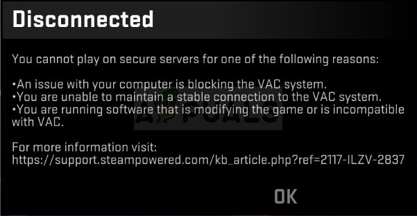 So beheben Sie den Fehler “Verbindung durch VAC getrennt: Sie können nicht auf sicheren Servern spielen” unter Windows?