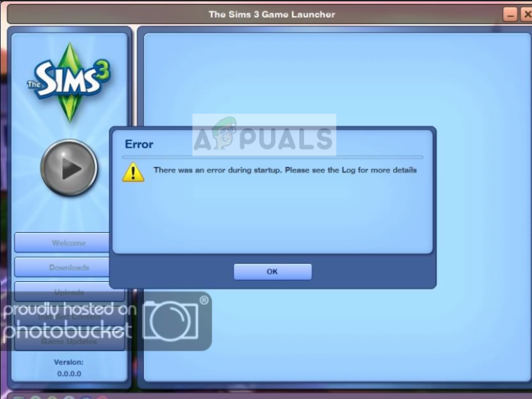 Fix: Beim Start von Sims 3 ist ein Fehler aufgetreten
