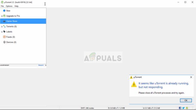Fix: uTorrent reagiert nicht – Appuals.com