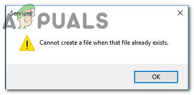 Fix: Es kann keine Datei erstellt werden, wenn diese Datei bereits vorhanden ist