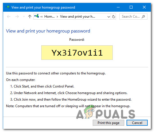 So rufen Sie das HomeGroup-Kennwort in Windows 10 ab oder zeigen es an