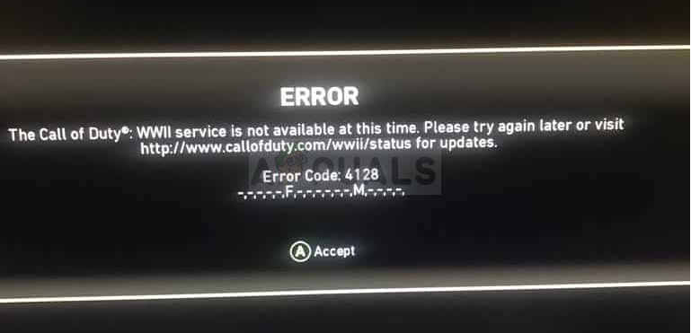 Fix: Call of Duty WW2 Fehlercode 4128