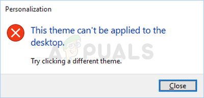 Fix: Dieses Thema kann nicht auf den Desktop Windows 10 angewendet werden