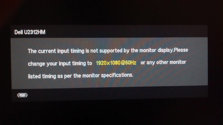 Fix: Das aktuelle Eingangs-Timing wird von der Monitoranzeige nicht unterstützt