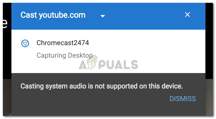 Fix: Casting System Audio wird auf diesem Gerät nicht unterstützt