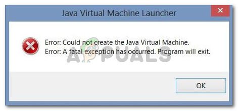 Fix: Die Java Virtual Machine konnte nicht erstellt werden