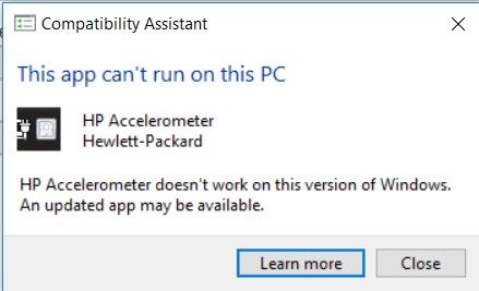 Fix: HP Beschleunigungsmesser funktioniert unter dieser Windows-Version nicht