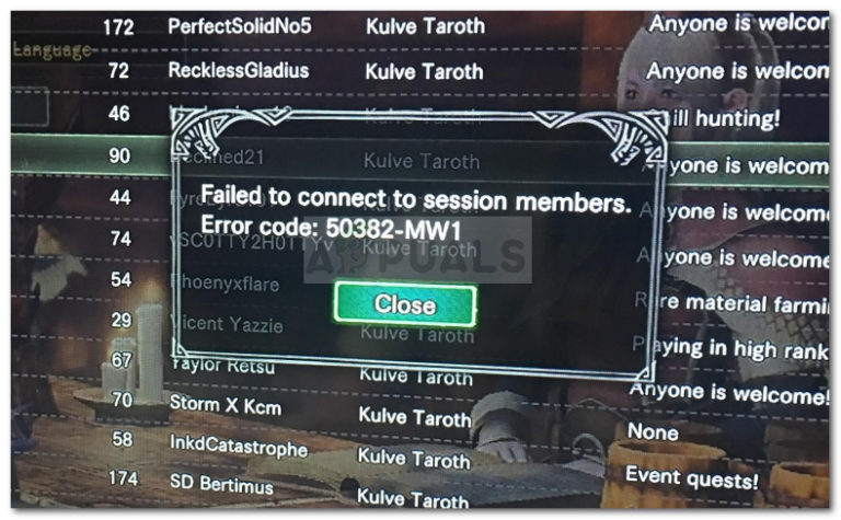 Fix: Monster Hunter World Fehlercode 50382-MW1
