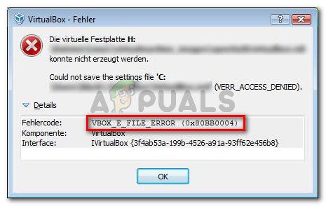 Fix: VBOX_E_FILE_ERROR (0x80bb0004) – Appuals.com