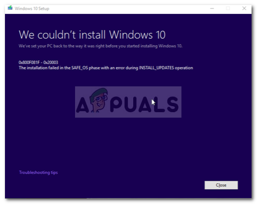 Fix: Windows Update-Fehler 0x800F081F