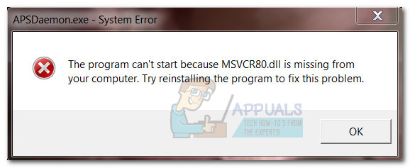 Fix: APSDaemon.exe Systemfehler – Appuals.com
