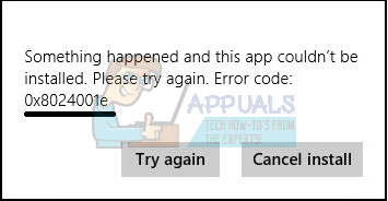 Fix: Windows Store-Fehlercode 0x8024001E