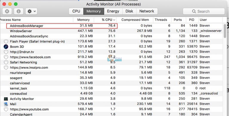 Fix: Mac läuft aufgrund von AddressBookSourceSync langsam