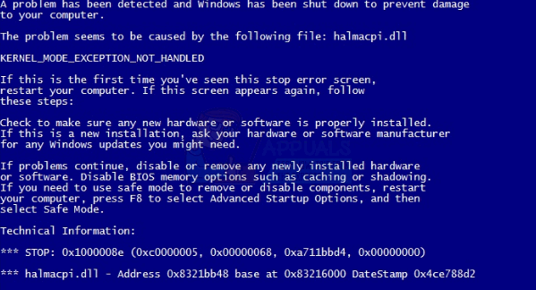 Fix: Windows 7 Blue Screen Fehler halmacpi.dll, ntkrnlpa.exe, tcp.sys