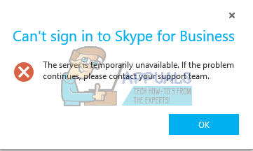 Fix: Ich kann mich nicht bei Skype for Business anmelden