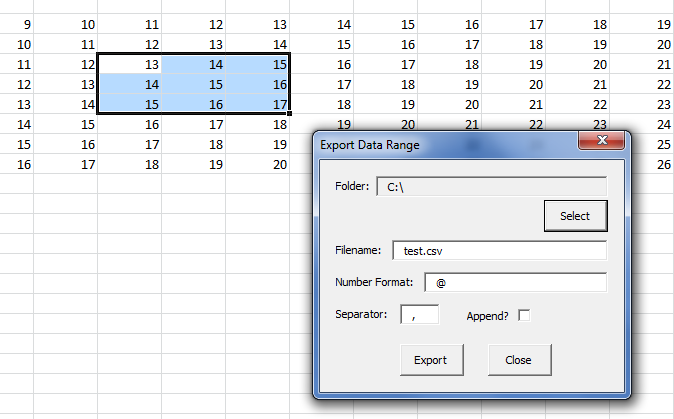 Speichern bestimmter oder ausgewählter Excel-Spalten als CSV-Datei