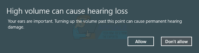 Deaktivieren der Warnung “Hohe Lautstärke kann zu Hörverlust führen”