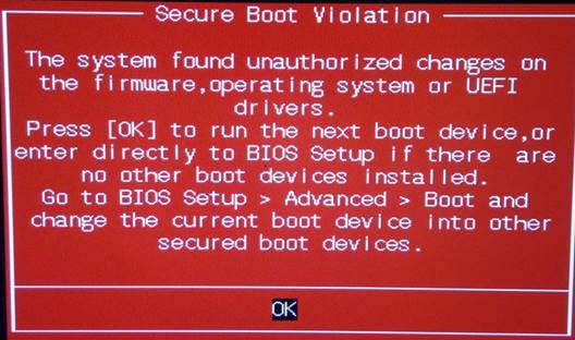 Fix: Secure Boot Violation Error auf Asus-Systemen