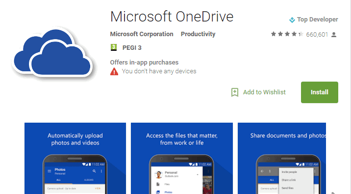 So laden Sie Fotos von Android auf OneDrive hoch