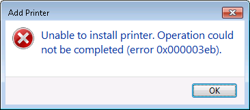 Fix: Druckerinstallationsfehler 0x000003eb
