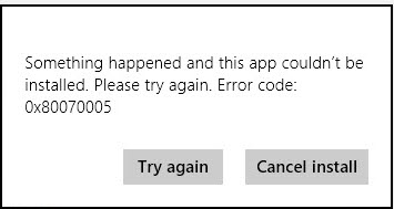 Fix: Fehler 0x80070005 im Windows 10 Store