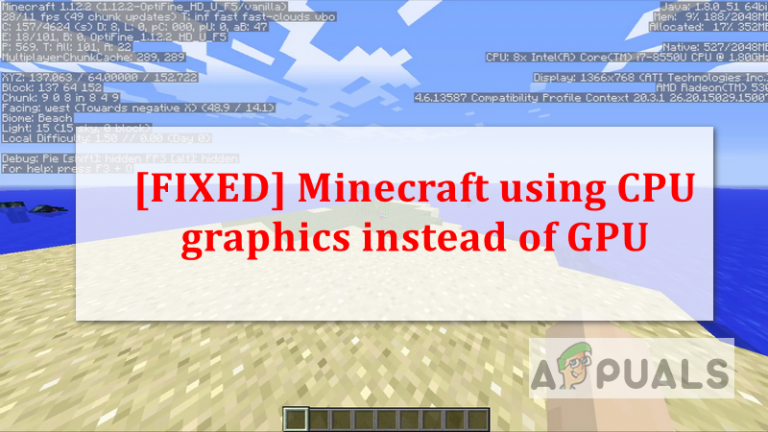 [FIXED] Minecraft mit CPU-Grafik anstelle von GPU