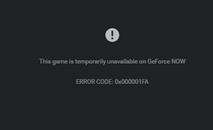 [Fix] Fehler 0x000001FA mit Nvidia GeForce Now