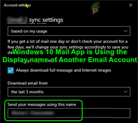 So ändern Sie den Anzeigenamen in der Mail-App in Windows 10