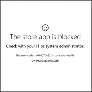So beheben Sie den Fehlercode „Windows Store ist blockiert“ 0x800704EC