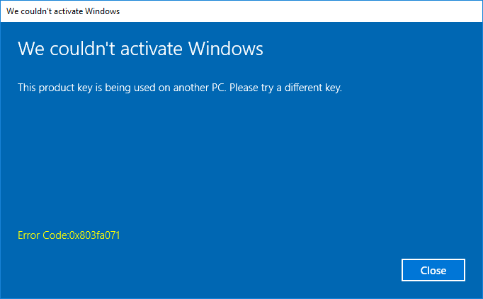 0x803FA071 – Windows Activate – Cover – Windows 10 – Windows Wally