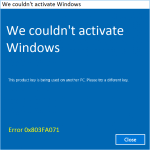 So beheben Sie den Windows 10-Aktivierungsfehler 0x803FA071