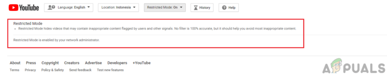 FIX: „Eingeschränkter Modus wurde von Ihrem Netzwerkadministrator aktiviert“ kann in YouTube nicht deaktiviert werden