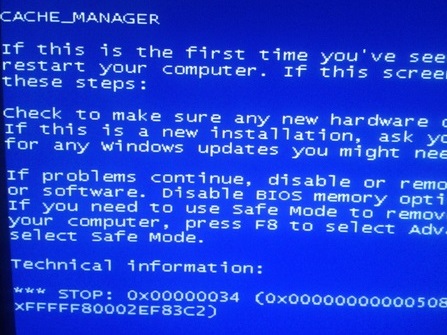 CACHE MANAGER – Cover – BSoD – Windows Wally