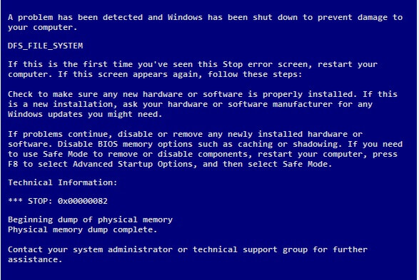 DFS_FILE_SYSTEM – Cover – BSoD – Windows Wally