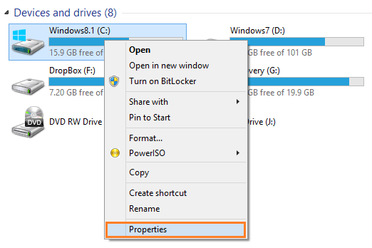 Disorderly_Shutdown – Datei-Explorer – Dieser PC – Laufwerk C – Eigenschaften – Windows Wally