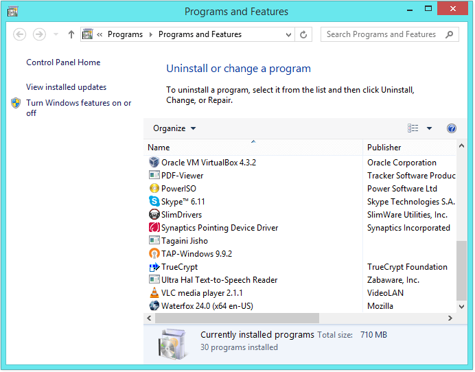 Programme entfernen – Programme hinzufügen oder entfernen – Windows 8 – Windows Wally