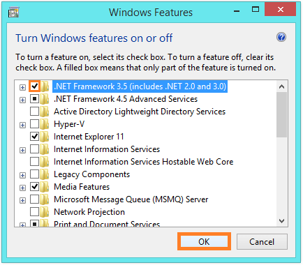 .NET Framework 3.5 in Windows 8 – Windows-Funktionen ein- oder ausschalten 2 – Windows Wally