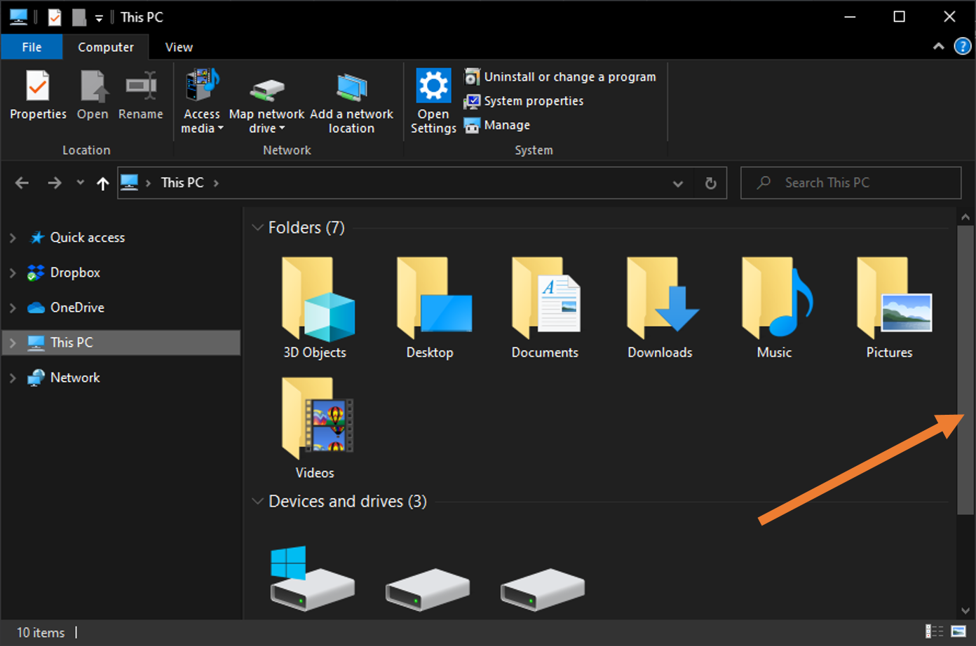 Bildlaufleiste – Windows 10 – Windows Wally