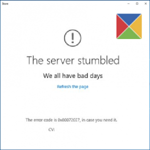 Windows 10 „Der Server stolperte“ App Store-Fehler